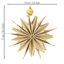 tételeket Papírcsillagok jutazsineggel ünnepi dekorációhoz