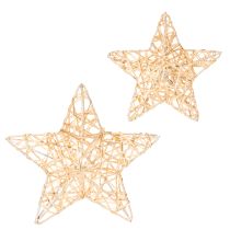 tételeket Díszítő csillag szett drótból, két méret, 10 cm, 12 darab