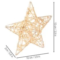 tételeket Díszítő csillag szett drótból, két méret, 10 cm, 12 darab
