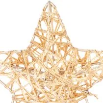 tételeket Díszítő csillag szett drótból, két méret, 10 cm, 12 darab