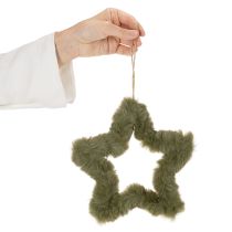 tételeket Műszőrme csillag medálok, plüss, ablakokra és ajtókra, 21 cm, 4 darab