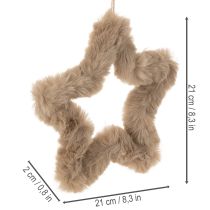 tételeket Függő díszcsillag műszőrméből, 21 cm, 4 darab