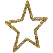 Szórt dekoráció Karácsonyi csillagok arany csillogás Ø4cm 120db