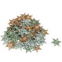tételeket Vegyes fa csillag alakú díszek asztaldíszítéshez és kézműveskedéshez, 3 cm, 72 darab