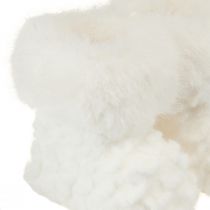 tételeket Csizma szőrme csizmával karácsonyfadísz fehér 7cm 2db