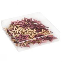 tételeket Szórványdísz fa csillagok bogyós rózsaszín natúr Ø4cm 72 db