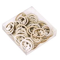 tételeket Húsvéti díszek kézművesekhez, nyuszi tojás, natúr fa, 4 cm, 72 db