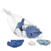 tételeket Szórványdísz fa vitorlás dekoráció kék fehér 2cm–6cm 24 db