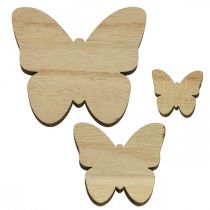 tételeket Szórványos díszítő pillangók Fa dekorációs pillangók 2,5-6,5cm 29 db