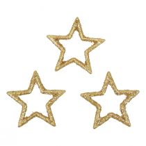 tételeket Szórványdísz karácsonyi csillagok arany csillogás Ø4cm 120db