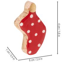 tételeket Pöttyös zoknik, karácsonyi asztaldísz, 6 cm, 8 darab