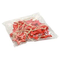 tételeket Fa csillagok dekorációs fogas fa csillag piros 6/8/10/12cm 16 db