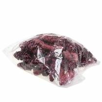 tételeket Strobus kúpdísz piros-fehér mosott 15-20cm 50 db