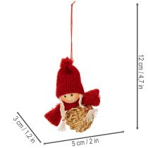 tételeket Szalma dísz szett karácsonyfadíszek figurák és csillagok 6cm 30db