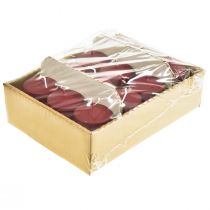 tételeket Oszlopos gyertyák H70mm Ø50mm gyertyák régi piros 12 db