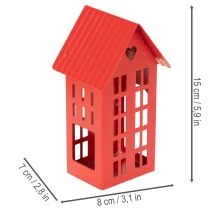 tételeket Fém mécsestartó, piros, tálcával, 35 cm, 1 szett