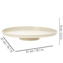 tételeket Dekoratív fém virágtányér, kerek, 41 cm, asztali kihelyezésre