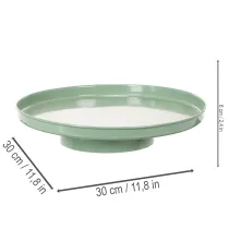 tételeket Kerek zöld dísztányér állványon asztali kompozícióhoz, 30cm