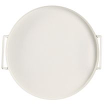tételeket Tálca praktikus fogantyúkkal, vintage megjelenés, sokoldalú dekorációs ötletekhez virágokkal és természetes anyagokkal, 30 cm