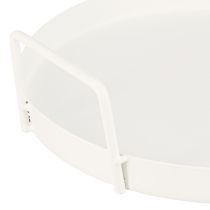 tételeket Tálca praktikus fogantyúkkal, vintage megjelenés, sokoldalú dekorációs ötletekhez virágokkal és természetes anyagokkal, 30 cm