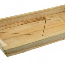 tételeket Paulownia fa tálca, virágtartó tál geometriai mintával H45cm H4,5cm