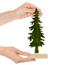 tételeket Dekoratív karácsonyfa fa állványon, 26 cm