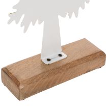 tételeket Dekoratív karácsonyfa fa talapzaton, asztaldísz, karácsony, 46cm