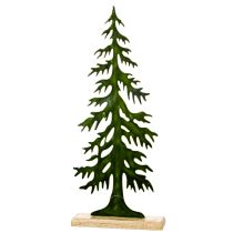 tételeket Dekoratív karácsonyfa figura, zöld, fa talapzaton, 60 cm