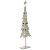 tételeket Dekoratív karácsonyfa csillaggal díszített állványon, ünnepi asztaldísz, 74 cm