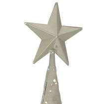 tételeket Dekoratív karácsonyfa csillaggal díszített állványon, ünnepi asztaldísz, 74 cm