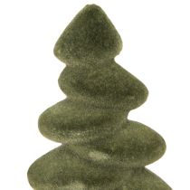 tételeket Karácsonyfa asztaldísz zöld színű fenyőből, 16,5 cm, 4 darab