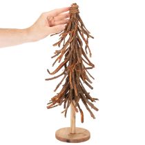 tételeket Fűzfaágakból készült karácsonyfa fa talapzaton, 48 cm