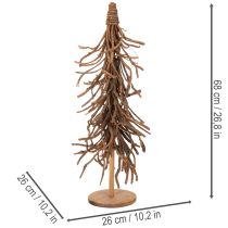 tételeket Díszfa fűzfaágakból, fa talapzaton, 68 cm
