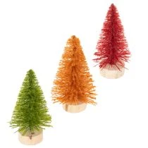 tételeket Miniatűr mű karácsonyfa asztaldísznek, 12 cm, 6 darab