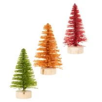 tételeket Miniatűr mű karácsonyfa asztaldísznek, 12 cm, 6 darab
