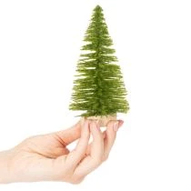 tételeket Műfenyő fa talppal, kicsi, 16 cm, 6 darab