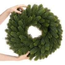 tételeket Műfenyőág koszorú, zöld, kerek, 50cm