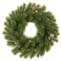 tételeket Műfenyőág koszorú tobozokkal ajtóra vagy asztalra, 30cm
