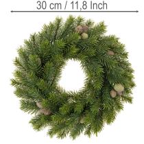 tételeket Műfenyőág koszorú tobozokkal ajtóra vagy asztalra, 30cm