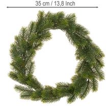 tételeket Műfenyő zöld koszorú ajtódísznek, 35cm