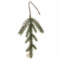 tételeket Műfenyőág fehér mini karácsonyfadíszekkel, 46 cm, 2 darab