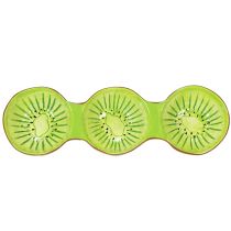 tételeket Kiwi motívumos kerámia tál, nyári dekoráció tapasok és snackek stílusos tálalásához, 30 cm