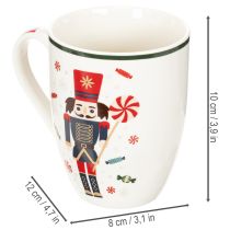 tételeket Karácsonyi bögre diótörő és cukorpálca motívummal, 10 cm, 2 darab