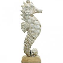 tételeket Seahorse Deco fehér fa tengeri dekoráció Deco ábra H38cm