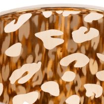 tételeket Üveg mécsestartó leopárdmintával, 12 cm
