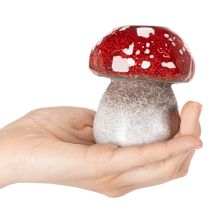tételeket Dekoratív gomba, légyölő galóca, mécsestartó asztaldíszként, 9cm