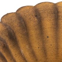 tételeket Vintage mécsestartó, kis tál, rozsdaszínű fém, Ø10cm, M4.5cm