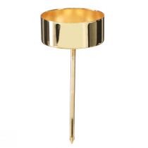 tételeket Gyertyatartó fém arany bedugásához H9cm 8 db