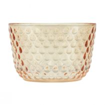 tételeket Gyertyatartó üveglámpás retro narancssárga Ø8cm H5cm 4db