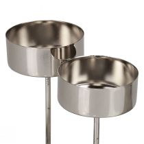 tételeket Gyertyatartó adventi koszorú ragasztásához ezüst Ø4cm 8 db